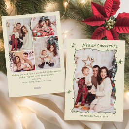 Funky Hand plockade Scribble Retro jul 5 foto Julkort