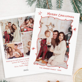 Funky Hand plockade Scribble Retro jul 5 foto Julkort