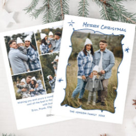 Funky Hand plockade Scribble Retro jul 5 foto Julkort