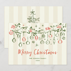 Funky Hand plockade Scribble Retro-jul Julkort
