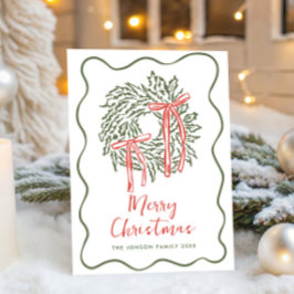 Funky Hand plockade Scribble Retro-jul Julkort