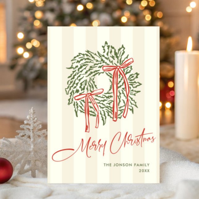 Funky Hand plockade Scribble Retro-jul Julkort (Skapare uppladdad)