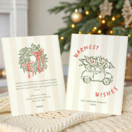 Funky Hand plockade Scribble Retro-jul Julkort