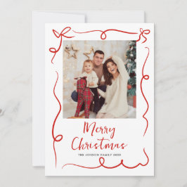 Funky Hand plockade Scribble Retro-julfoto Julkort