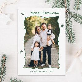 Funky Hand plockade Scribble Retro-julfoto Julkort