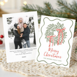 Funky Hand plockade Scribble Retro-julfoto Julkort