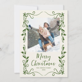 Funky Hand plockade Scribble Retro-julfoto Julkort