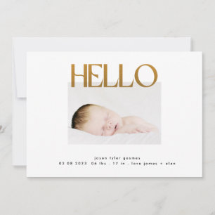 funky hej gult guld Foil modern minimalistisk Meddelande