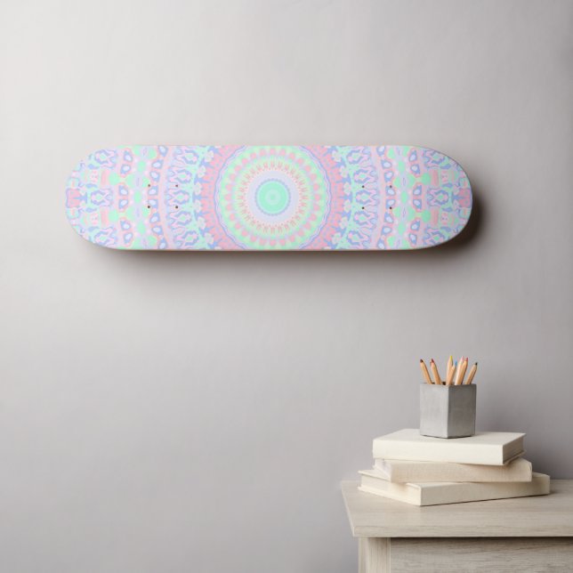 Funky Hippie Mandala Mini Skateboard Bräda 18,5 Cm (Väggkonst (Horz))