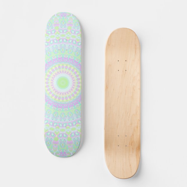 Funky Hippie Mandala Mini Skateboard Bräda 18,5 Cm (Framsida)