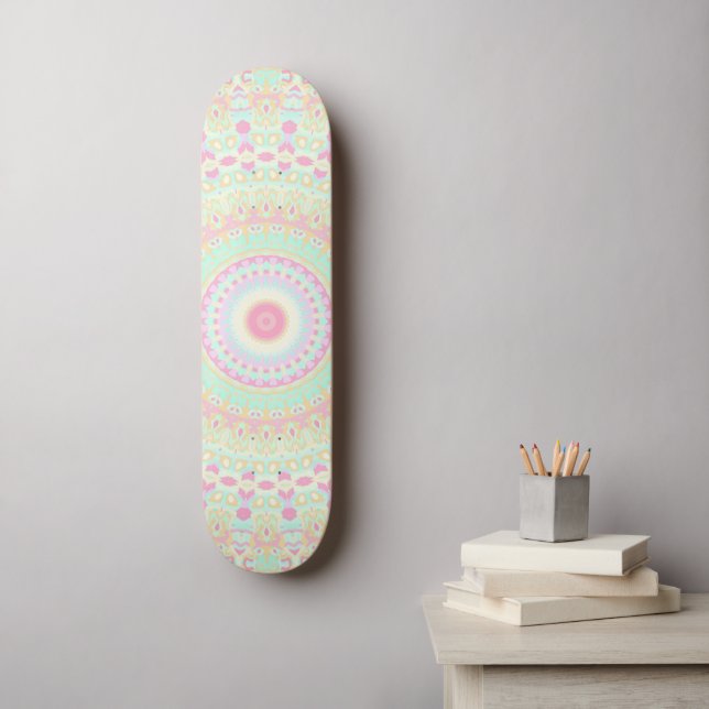 Funky Hippie Mandala Mini Skateboard Bräda 18,5 Cm (Väggkonst)