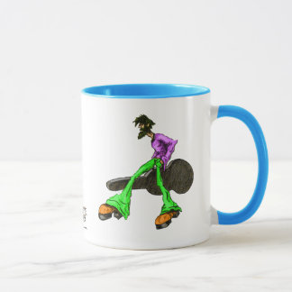 Funky Hipster Guitar Player Tecknade figurer Mugg