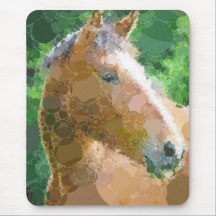Funky Horse Circles Bubbles Modern Art Musmatta