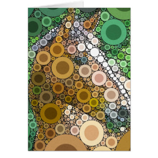Funky Horse Circles Bubbles Modern Art OBS Kort