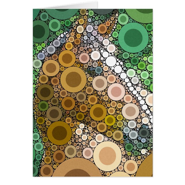 Funky Horse Circles Bubbles Modern Art OBS Kort (Framsidan)