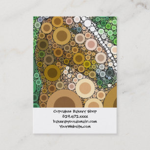 Funky Horse Circles Bubbles Modern Art Visitkort