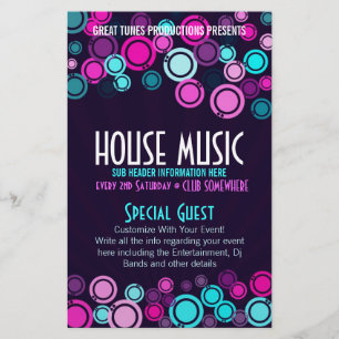 Funky House Music Klubb Party Flyer