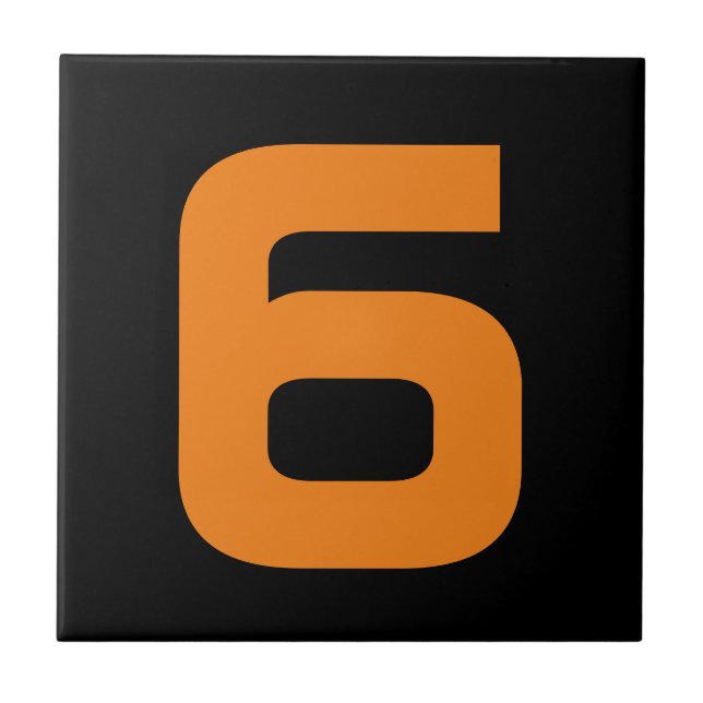 Funky House Numbers Tile Kakelplatta (Framsidan)