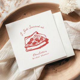 Funky I Got Sauced Pizza Bröllopsfest Pappersservett