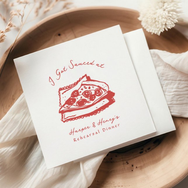 Funky I Har Sauced Pizza Rehearsal Middag Pappersservett (Skapare uppladdad)