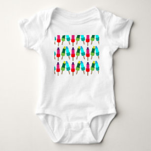 Funky Ice-Cream Mönster Glass-Grafik Duvet T Shirt