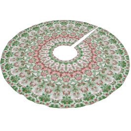 Funky invecklad eklektisk boho hippie jul mandala julgransmatta borstad polyester