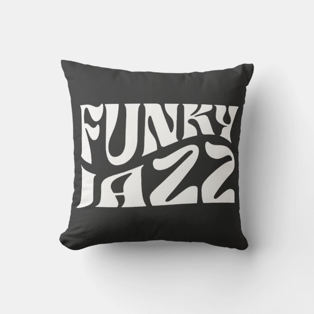Funky Jazz-musik Fet typografi Kudde (Framsida)