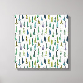 Funky Julgranar (Cute Illustrated Art) Canvastryck