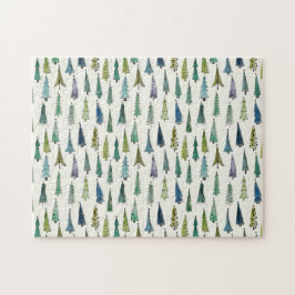 Funky Julgranar (Cute Illustrated Art) Pussel