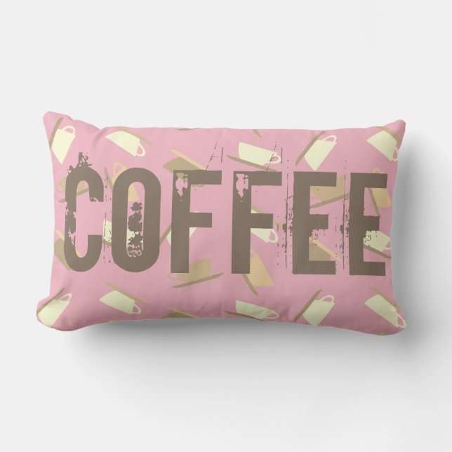 Funky Kaffe Mugg Mönster Cushion Dekorativ kudde (Framsida)