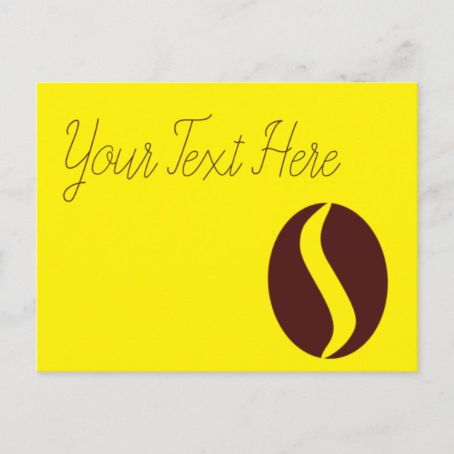 Funky kaffeböna vykort (Framsida)