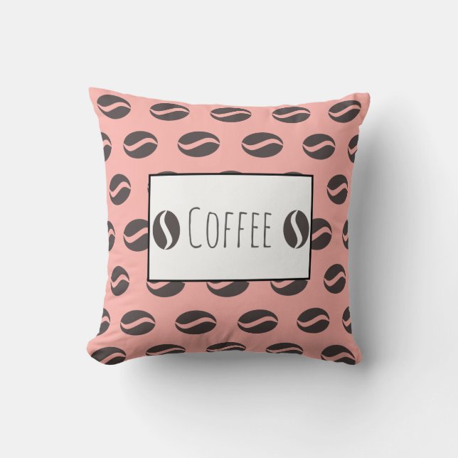 Funky kaffebönor Mönster Kudd Cushion Kastyta Kudde (Framsida)