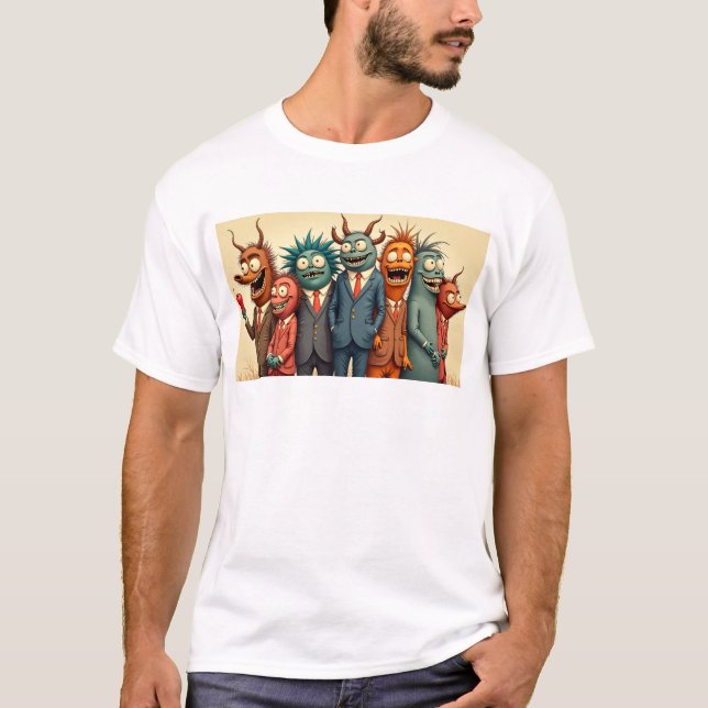 Funky Kaiju: Osaka Monster Art - Sprid glada leend T Shirt (Framsida)
