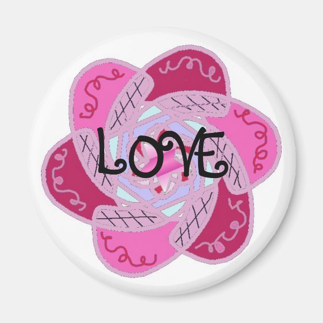 Funky kärleksdesign magnet (Framsidan)