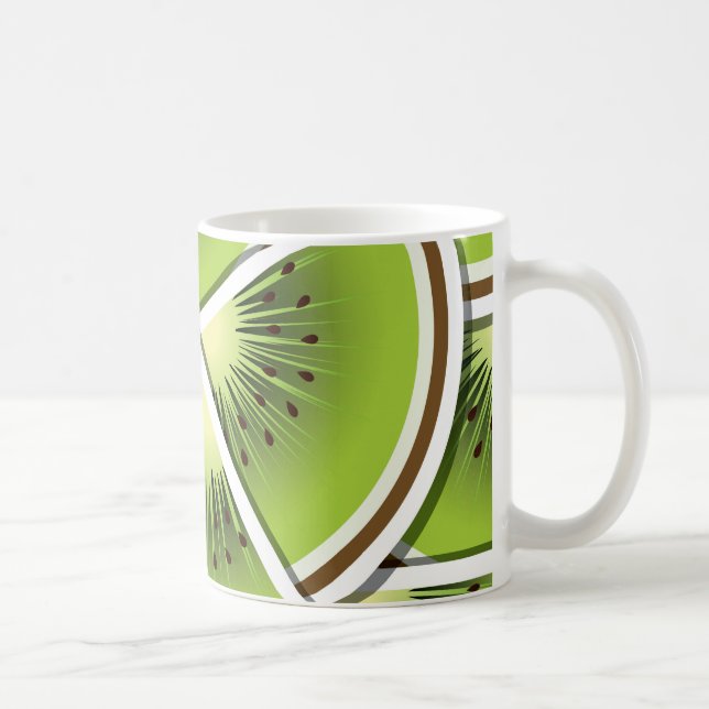 Funky kiwi frukgräs kaffemugg (Höger)