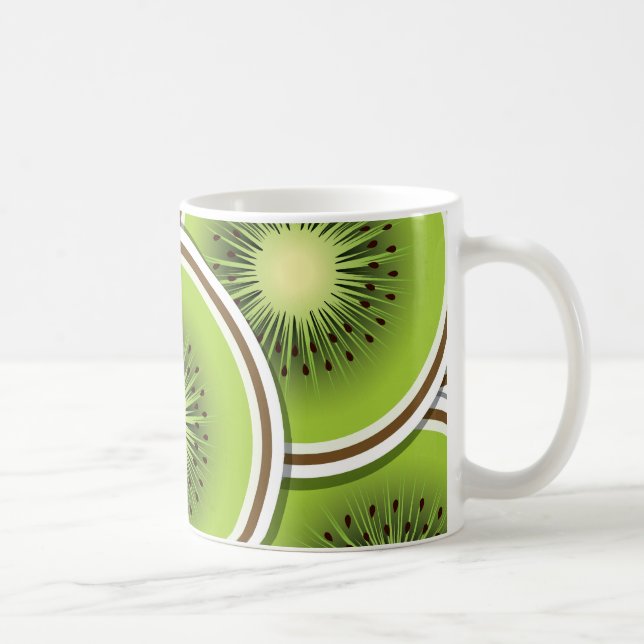 Funky kiwi-fruktskivor kaffemugg (Höger)
