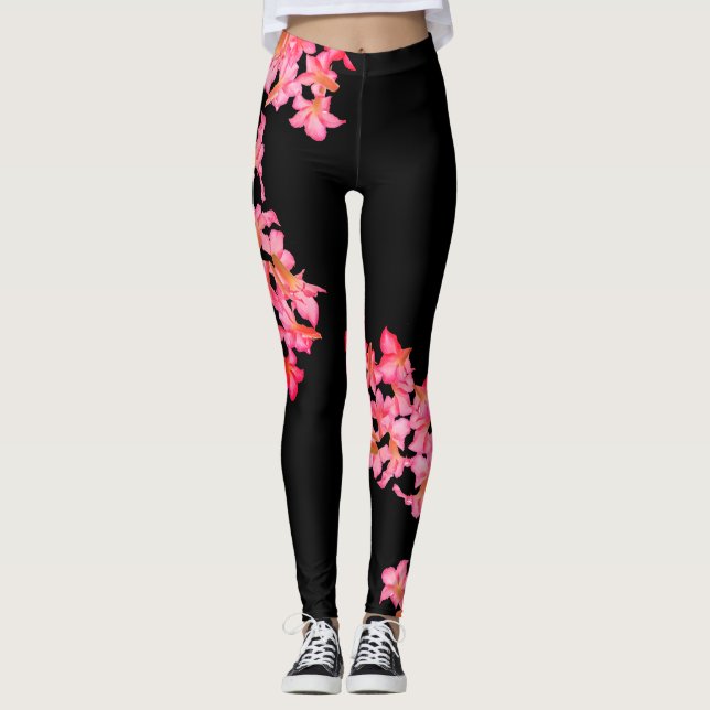 Funky Kudu Lily Blommönster Leggings (Framsida)