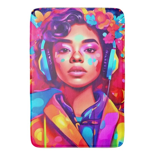 Funky Lady Digital konstverk Badrumsmatta (Framsidan (Vertikal))