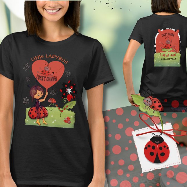 Funky Ladybug Trädgård Baby Shower Vinnarpris  T Shirt (Funky Ladybug Garden Baby Shower Winner's Prize T-Shirt)