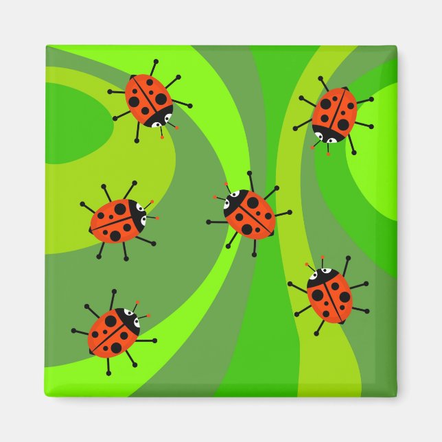 Funky Ladybugs Magnet (Framsidan)