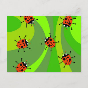 Funky Ladybugs Vykort