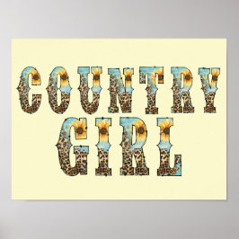 Funky Land Girls Typography Poster