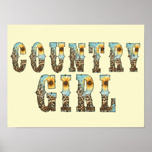 Funky Land Girls Typography Poster