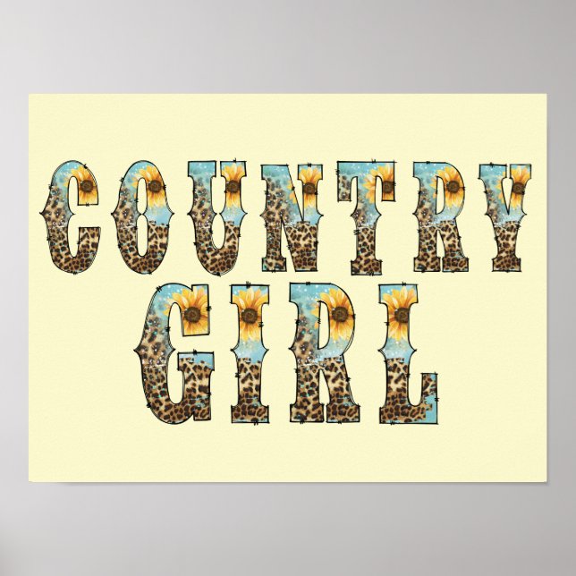 Funky Land Girls Typography Poster (Framsidan)