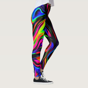 Funky Leggings Multifärgad Black och Neon