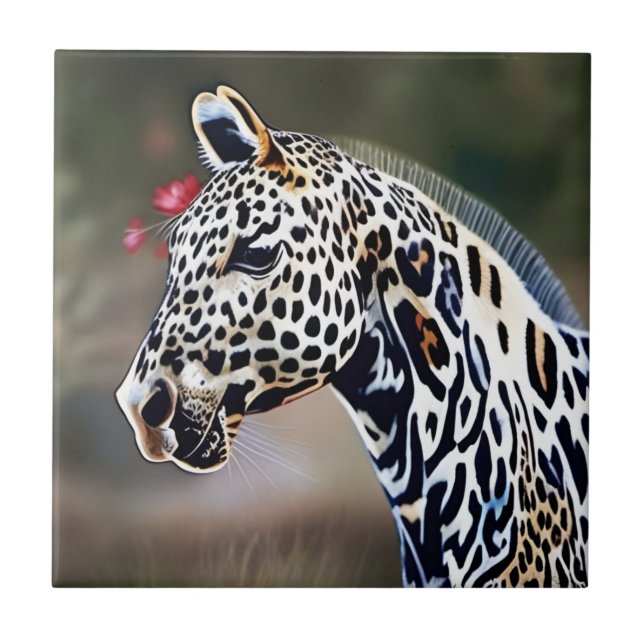 Funky Leopard Appaloosa Ceramic Tile Kakelplatta (Framsidan)