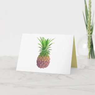Funky Lila Ananas Ditt textteckenhälsningskort Kort