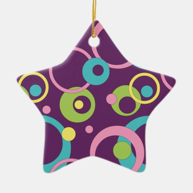 Funky Lila Circles Ornament (Framsidan)