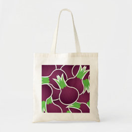 Funky lila lök tygkasse