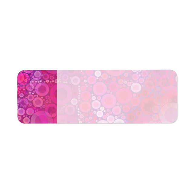 Funky Lila Rosa Concentric Circles Girly Mönster Returadress Etikett (Framsidan)